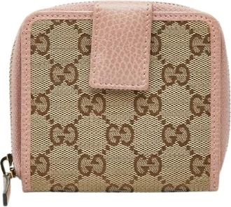 Gucci Pre-owned Wallets, female, Beige, Size: ONE SIZE Pre-owned Canvas Wallet