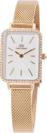 Daniel Wellington Quadro Quartz Crystal White Mother of Pearl Dial Ladies Watch DW00100668