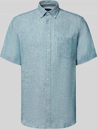 Christian Berg Regular Fit Freizeithemd aus Leinen in Metallic Gruen, Gr&ouml;&szlig;e 3XL