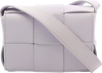 Bottega Veneta Pre-owned Mini Bags, female, Purple, Size: ONE SIZE Pre-owned Woven Leather Crossbody Bag