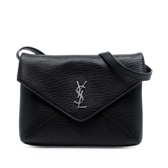 Saint Laurent Tweedehands Lamsleer Monogram Cassandre Envelop Schoudertas