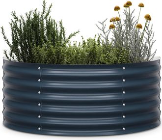 Blumfeldt Blumfeldt Blumfeldt Cama Elevada High Grow De 105 X 43 X 60 Cm De Chapa Ondulada De Acero F&aacute;cil De Montar A Prueba De &Oacute;xido Y Heladas
