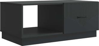 vidaXL Mesa De Caf&eacute; Negro 90 X 50 X 37 Cm Madera De Ingenier&iacute;a Vidaxl