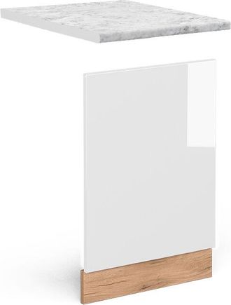 Vicco Panel Frontal R-line, Blanco Alto Brillo, 45 Cm, Et M&aacute;rmol