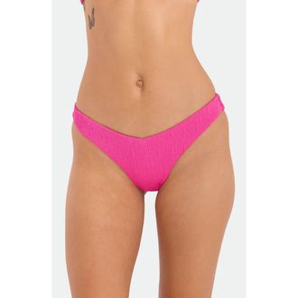 Volcom Pucker Up 90s V-Cut Bikini Bottoms in Bright Fuchsia at Nordstrom, Size Medium