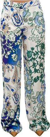 Marella Witte Lange Broek - Dames - Wijde Broeken - Veelkleurig - XS - Broeken
