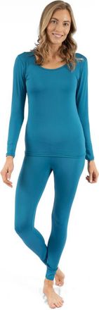 Leveret Womens Solid Thermal Pajama Set in Teal at Nordstrom, Size X-Small