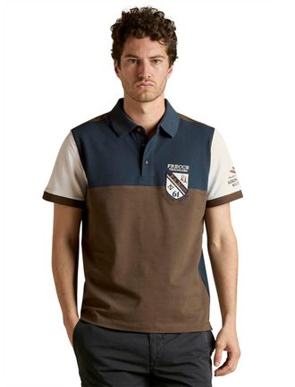 Aeronautica Polo Aeronautica Militaire donkerblauw en wit pique