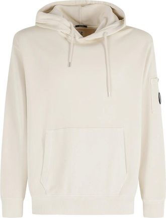 C.P. Company Lens Hoodie - Heren - Hoodies - Beige - M - Katoen - Hoodies & sweatvesten