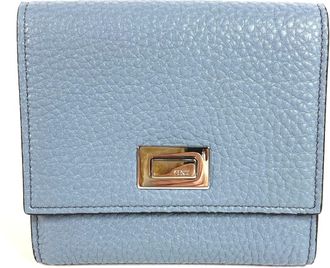 Fendi Blue Leather Wallet (Bi-Fold) (Pre-Owned)