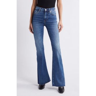 Frame Denim Le Easy Flare Raw Hem Jeans in Mermaid at Nordstrom Rack, Size 24