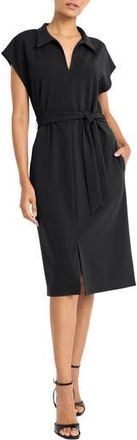 Maggy London Collared Midi A-Line Dress in Black at Nordstrom Rack, Size 18 (Similar To 16W)