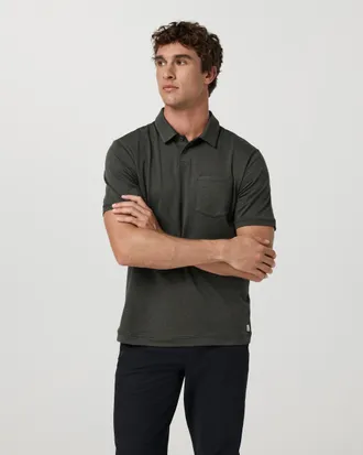 Vuori Clothing Short Sleeve Ponto Performance Polo | Army Heather | Medium