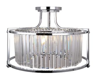 OEM Asbury C - L&aacute;mpara De Techo Hampton Cristal, Cromo, 58 Cm