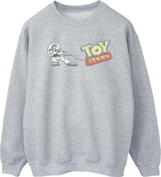 Disney Heren Toy Story Buzz Trekkende Logo Sweatshirt (Sportgrijs)