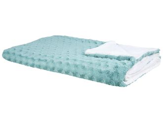 Beliani Moderno Copriletto Verde Chiaro 200 X 220 Cm Kandilli