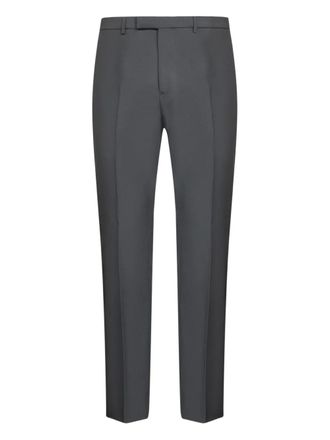 Gucci slit-detail trousers - men - Polyester - 52 - Grey