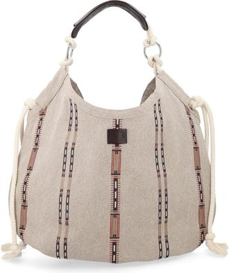 Isabel Marant Beige Byron Tribal Striped Tote Bag