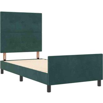 vidaXL Estructura De Cama Verde Oscuro 90 X 190 Cm Terciopelo Vidaxl