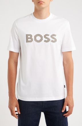 BOSS Thompson Logo Graphic T-Shirt in Natural at Nordstrom, Size Xx-Large