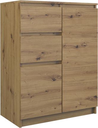 OEM C&oacute;moda Moderna Artesanal De Roble - 2 Puertas, 2 Cajones - Para Sala De Estar, Dormitorio, Habitaci&oacute;n Infantil