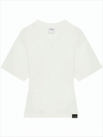 Courrèges Short-Sleeved Fitted Top With Boxy Silhouette