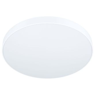 Loops Flush Ceiling Light Colour White Shade White Plastic Bulb LED 24W Included