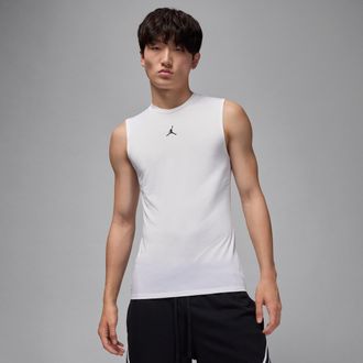 Nike Jordan Mens Jordan Sport Dri-FIT Sleeveless Base Layer Tank Top in White | HV4101-100