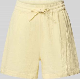 Pieces Comfort Fit Shorts aus reiner Baumwolle Modell SASTINA in Hellgelb, Gr&ouml;&szlig;e XS
