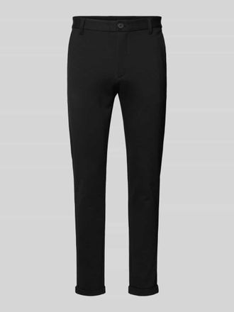 Lindbergh Lindbergh Slim Fit Stoffhose mit verkürztem Schnitt in Black, Größe XXL