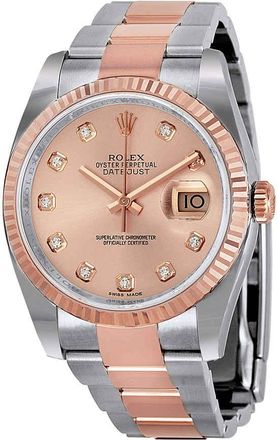 Rolex Oyster Perpetual Datejust 36 Pink Dial Stainless Steel and 18K Everose Gold Bracelet Automatic Ladies Watch 116231PDO