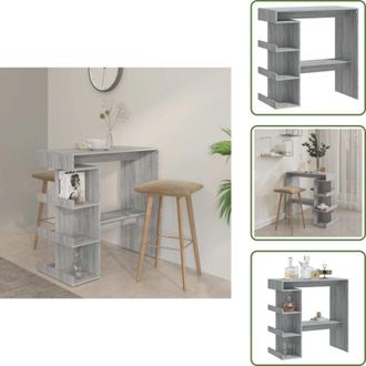 vidaXL The Living Store Tavolo Bar con Ripiano Grigio Sonoma 100x50x101,5 cm - Tavolo da pranzo