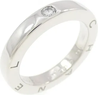 Chanel Platinum 950 Band Ring (Pre-Owned)