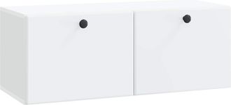 vidaXL Mueble De Tv De Pared 78,5 X 31 X 30 Cm Blanco Vidaxl