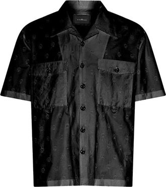 John Richmond T-shirt met korte mouwen - Heren - Korte mouwen Overhemden - Zwart - L - Katoen - Overhemden