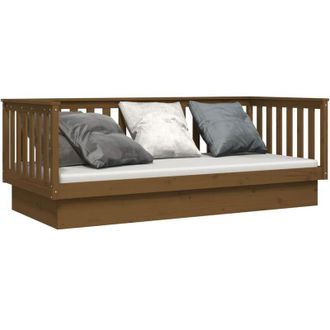 vidaXL Vidaxl - Sof&aacute; Cama Madera Maciza De Pino Marr&oacute;n Miel 100x200 Cm