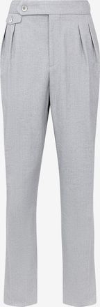 Brunello Cucinelli Bundfaltenhose aus Flanell mit Fischgräten Tailor Fit