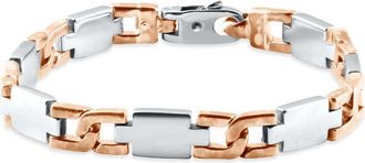 Pompeii3 Mens Link 14k Gold (89gram) or Platinum (143gram) 9.5mm Bracelet 8.5