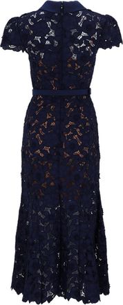 Self Portrait Lace Midi Dress - Blue