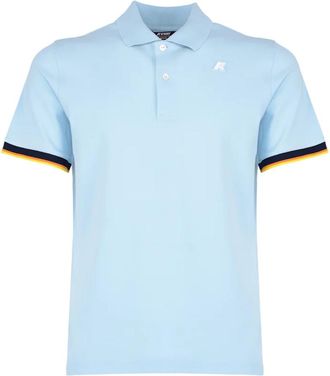 K-Way Light Blue Logo-Patch Polo