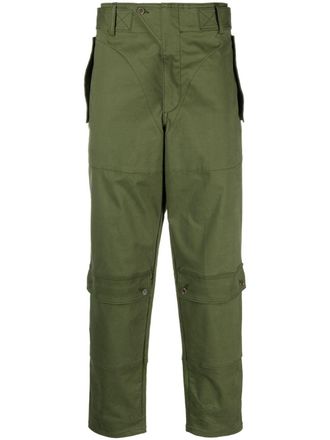 Moschino multi-pocket cotton straight trousers - men - Cotton/Elastane - 48 - Green