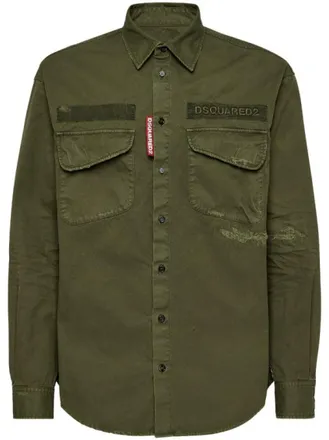 Dsquared2 Olive Relaxed Logo Shirt