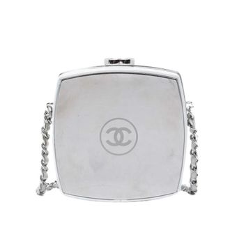 Chanel Pre-owned Clutch met ketting - Dames - Pre-owned - Wit - Maat: ONE Size Zijde