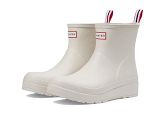 Hunter Play Short Boot Womens Rain Boots Off-White : 10 M, Rubber