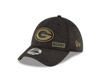 New Era Green Bay Packers 39thirty Cap Salute To Service 2020 Black - L-XL