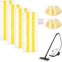 OEM Paquete De 6 Pa&ntilde;os De Microfibra De Repuesto Compatibles Con Las Limpiadoras A Vapor K&auml;rcher Easyfix Sc1, Sc2, Sc3, Sc4 Y Sc5 (4 Boquillas Para Suelos