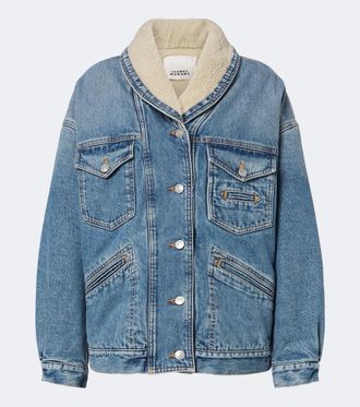 Isabel Marant Pimia fleece-trimmed denim jacket