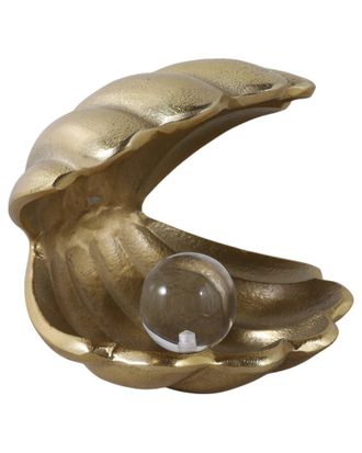 Sagebrook Home 5In Clam With Acrylic Pearl