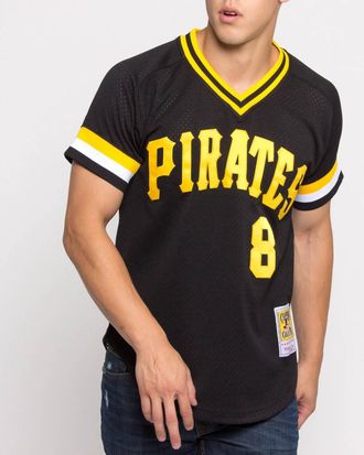 Mitchell & Ness Pittsburgh Pirates Willie Stargell Batting Practice Jersey In Black