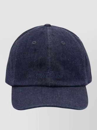 Stone Island cotton baseball cap curved brim hardware
